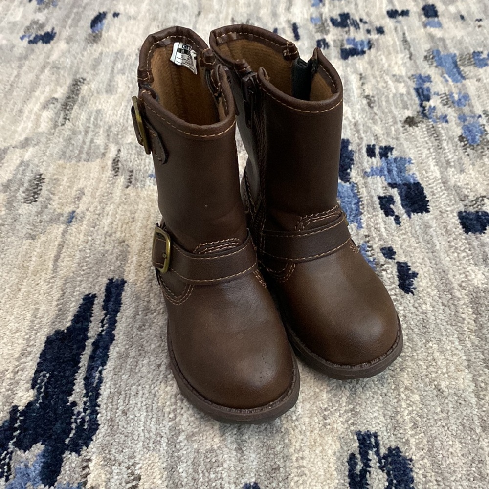 Carter’s Brown Riding Boots Toddler Girl Size 5 - Picture 2 of 4